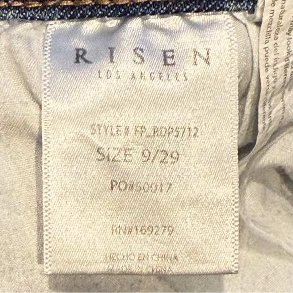 Risen | Freckled Poppy High Rise Destroyed Distressed Ankle Flare Jeans (9/29) - Picture 7 of 8